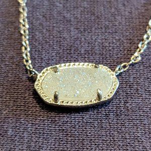 Kendra Scott Rose Gold Druzy Short Necklace